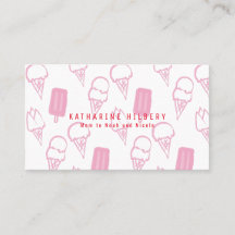 Handgeschilderd Ice Cream Pattern Pink Mommy