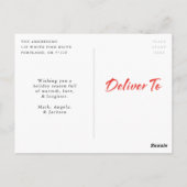 Handgeschilderd Joyful Holiday krans Foto Briefkaart (Achterkant)