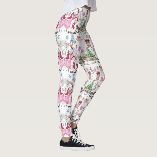 Handgeschilderd kerstsprookje leggings (Rechts)