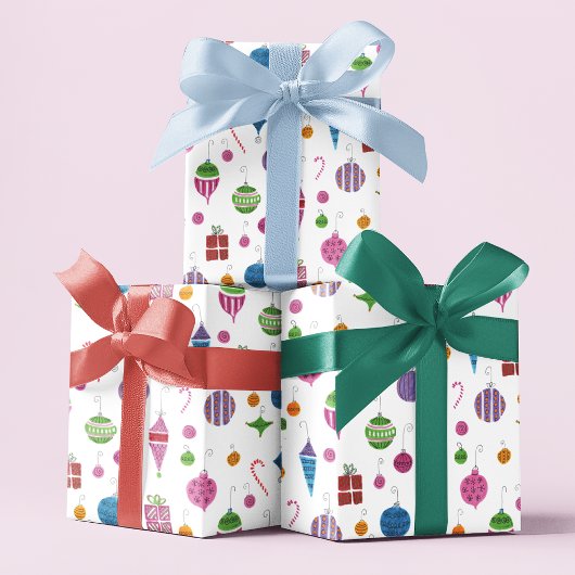 Handgeschilderd kerstversieringspapier voor kerstv cadeaupapier