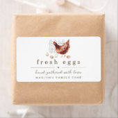 Handgeschilderd kippenei of Boerderij van het koep Etiket (Insitu)