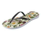 Handgeschilderd kleurrijk rustiek tropisch fruitpa teenslippers (Schuin)