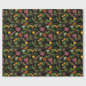 Handgeschilderd kleurrijke exotische tropische fru cadeaupapier (Vlak)