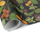 Handgeschilderd kleurrijke exotische tropische fru cadeaupapier (Rol Hoek)