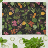 Handgeschilderd kleurrijke exotische tropische fru theedoek (Gevouwen)