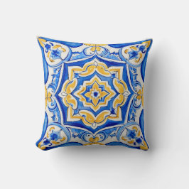 Handgeschilderd Majolica-patroon Kussen