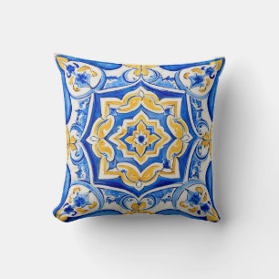 Handgeschilderd Majolica-patroon Kussen