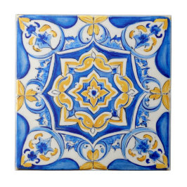 Handgeschilderd Majolica-patroon Tegeltje