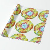 Handgeschilderd Mandala Matte Wrapping Papier (Uitgerold)