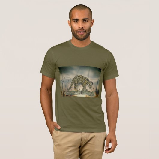 Handgeschilderd mooi vertroebeld luipaard t-shirt (Voorkant volledig)