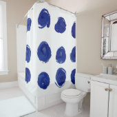 Handgeschilderd naadloos onderpooeppuntpatroon douchegordijn (In situ)