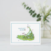 Handgeschilderd Nantucket-eiland Briefkaart (Staand voorkant)
