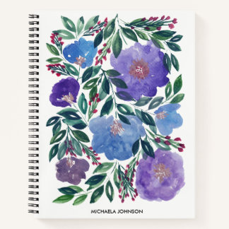 Handgeschilderd Notitieboek van bloemen