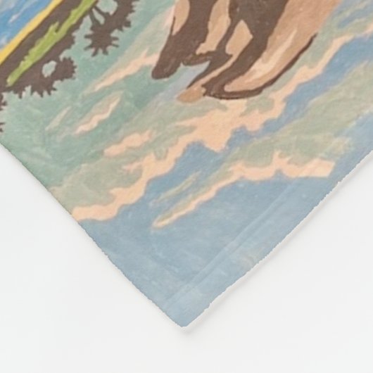 Handgeschilderd op aantal dolfijnen | Spiegelen | Fleece Deken (Hoek)