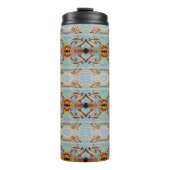 Handgeschilderd op aantal dolfijnen | Spiegelen | Thermosbeker (Voorkant)