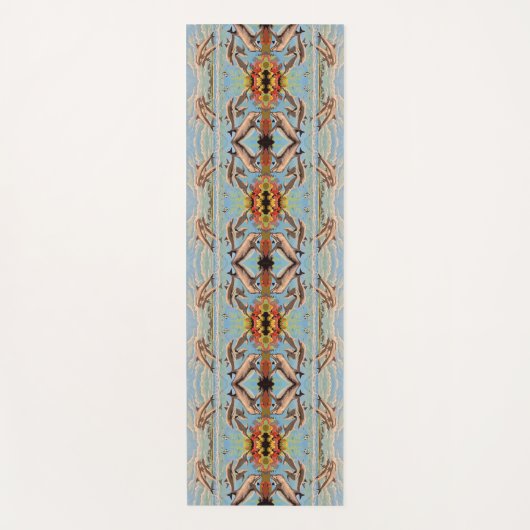 Handgeschilderd op aantal dolfijnen | Spiegelen | Yogamat (Voorkant)