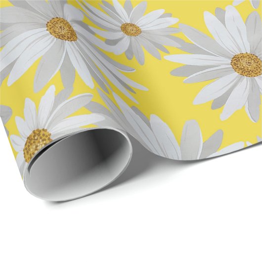 Handgeschilderd papier voor het inpakken van daisy (Rol Hoek)