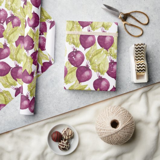 Handgeschilderd patroon voor Waterverf van bieten Cadeaupapier (Crafts)