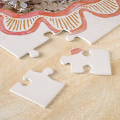 Handgeschilderd sinaasappel geschulpte ovale foto legpuzzel (Zijkant)