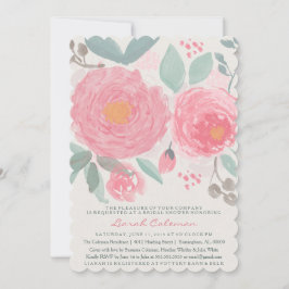 Handgeschilderd waterverf, bruin of baby shower kaart