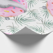 Handgeschilderd waterverf patroon met koala tropic cadeaupapier (Hoek)