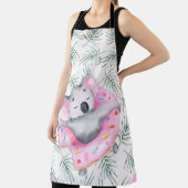 Handgeschilderd waterverf patroon met koala tropic schort (Insitu)