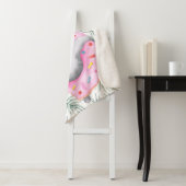 Handgeschilderd waterverf patroon met koala tropic sherpa deken (In situ)