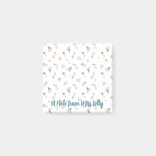 Handgeschilderd Wildflower Design Post-it® Notes (Voorkant)