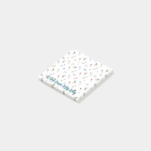 Handgeschilderd Wildflower Design Post-it® Notes (Schuin)