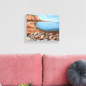 Handgeschilderd Zee Scape Canvas Afdruk (Insitu (Woonkamer))