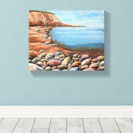 Handgeschilderd zeegezicht canvas afdruk