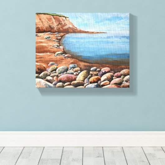 Handgeschilderd zeegezicht canvas afdruk