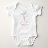 Handgeschilderd zoete meisje - Roze Baby odysuit Romper (Voorkant)