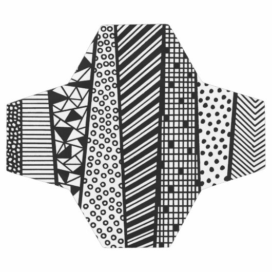 Handgeschilderd zwart-wit ontwerp voetbal (Enkel)