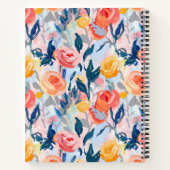 Handgeschilderde Abstracte bloem gepersonaliseerd Notitieboek (Achterkant)