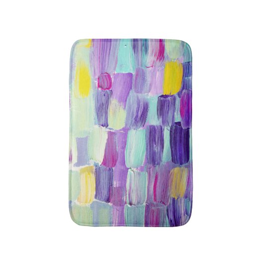 Handgeschilderde Abstracte kunstachtergrond Badmat (Voorkant Verticaal)