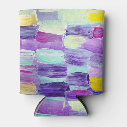 Handgeschilderde Abstracte kunstachtergrond Blikjeskoeler (Voorkant)