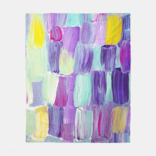Handgeschilderde Abstracte kunstachtergrond Fleece Deken