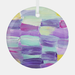 Handgeschilderde Abstracte kunstachtergrond Glas Ornament