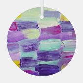 Handgeschilderde Abstracte kunstachtergrond Glas Ornament (Achterkant)