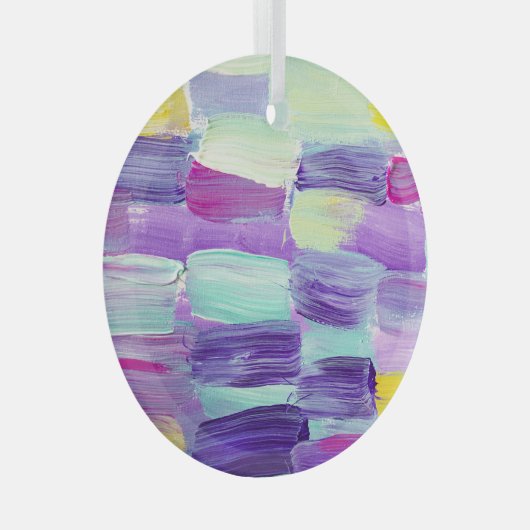 Handgeschilderde Abstracte kunstachtergrond Glas Ornament (Voorkant Rechts)