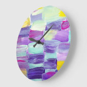 Handgeschilderde Abstracte kunstachtergrond Grote Klok (Hoek)