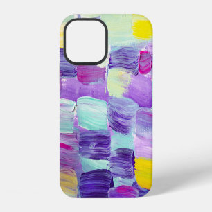 Handgeschilderde Abstracte kunstachtergrond iPhone 12 Hoesje