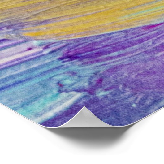 Handgeschilderde Abstracte kunstachtergrond Poster (Hoek)