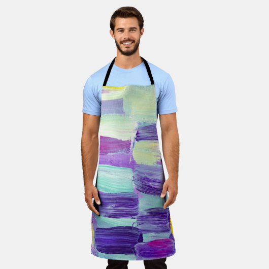 Handgeschilderde Abstracte kunstachtergrond Schort (Gedragen)