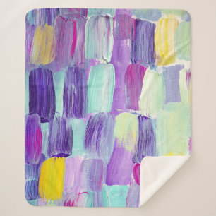 Handgeschilderde Abstracte kunstachtergrond Sherpa Deken