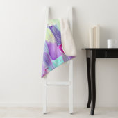 Handgeschilderde Abstracte kunstachtergrond Sherpa Deken (In situ)