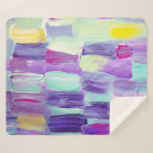 Handgeschilderde Abstracte kunstachtergrond Sherpa Deken (Voorkant (horizontaal))