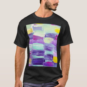 Handgeschilderde Abstracte kunstachtergrond T-shirt