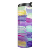 Handgeschilderde Abstracte kunstachtergrond Thermosbeker (Gedraaid links)